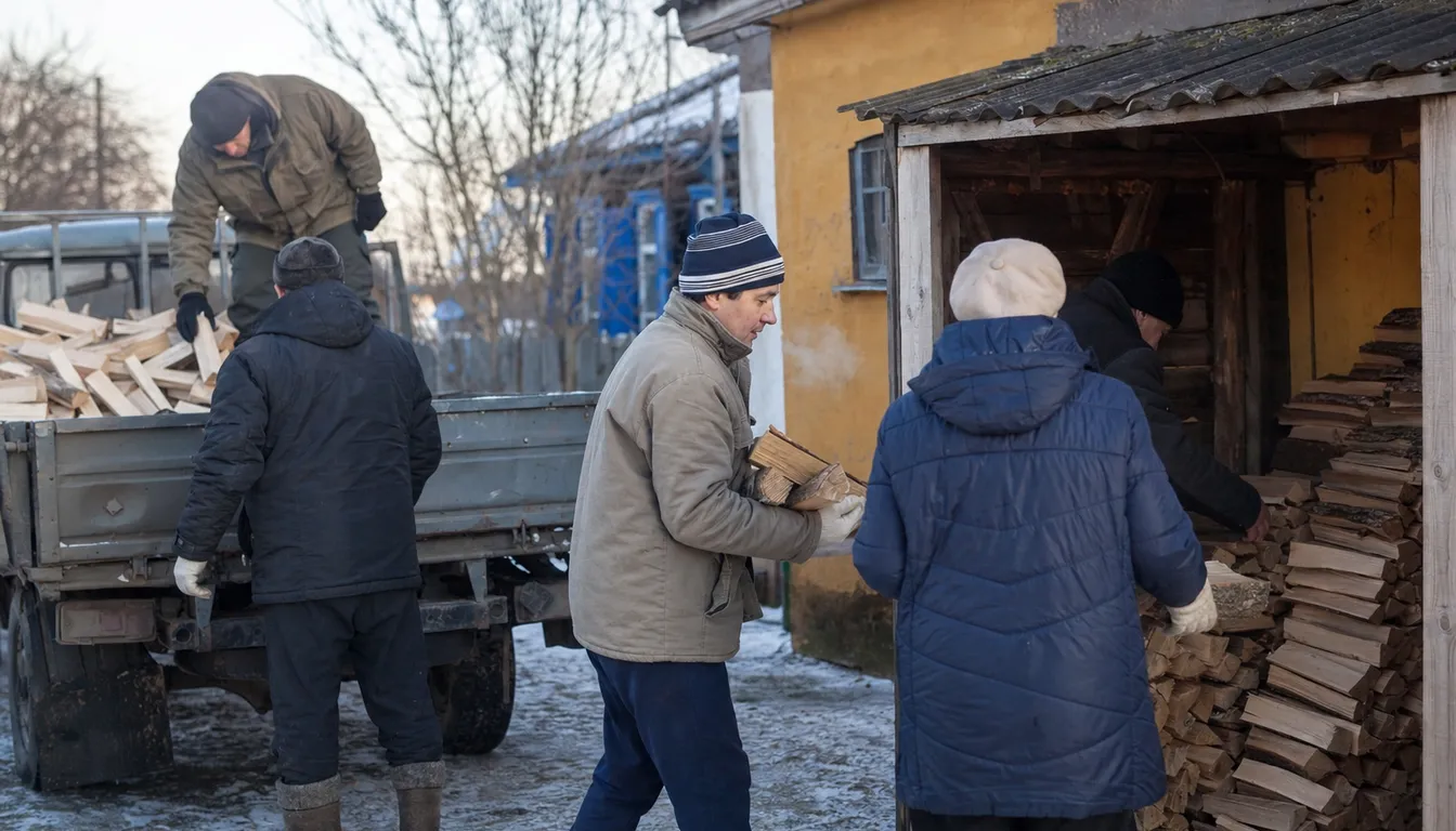 Дрова на зиму для 40 домов